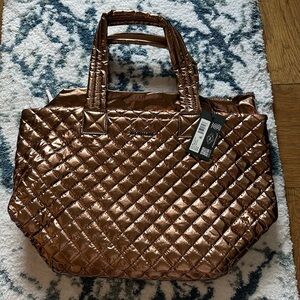 MZ Wallace Bronze Quilted Tote